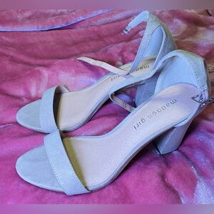 Madden Girl Beige Open Toe‎ Pumps, 8